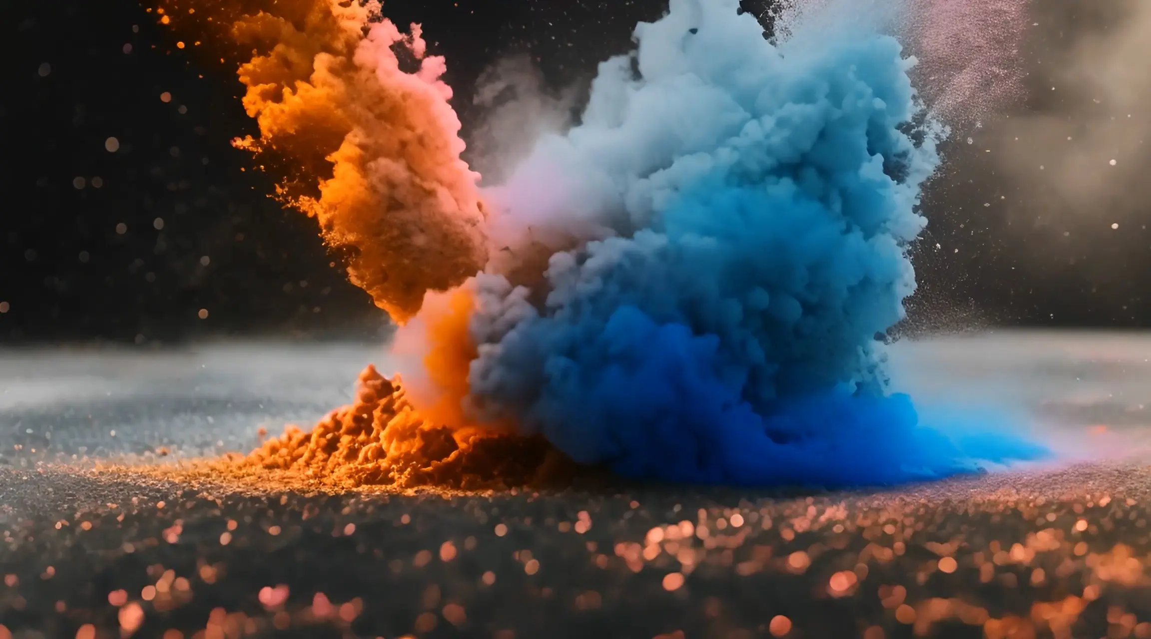 Colorful Smoke Explosion Backdrop Video